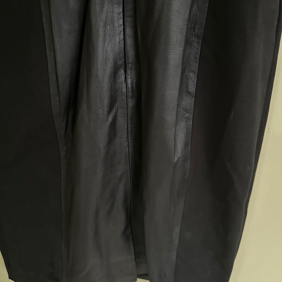 Banana Republic Women’s Leather Panel Stretch V Neck Sheath Dress NWT - Picture 6 of 11